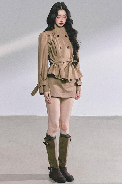 French Autumn Coat & Skirt Set-Up