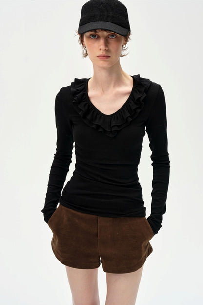 Lace V-Neck Slimming Top