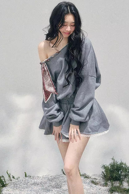 Spitzen-Ein-Schulter-Kleid