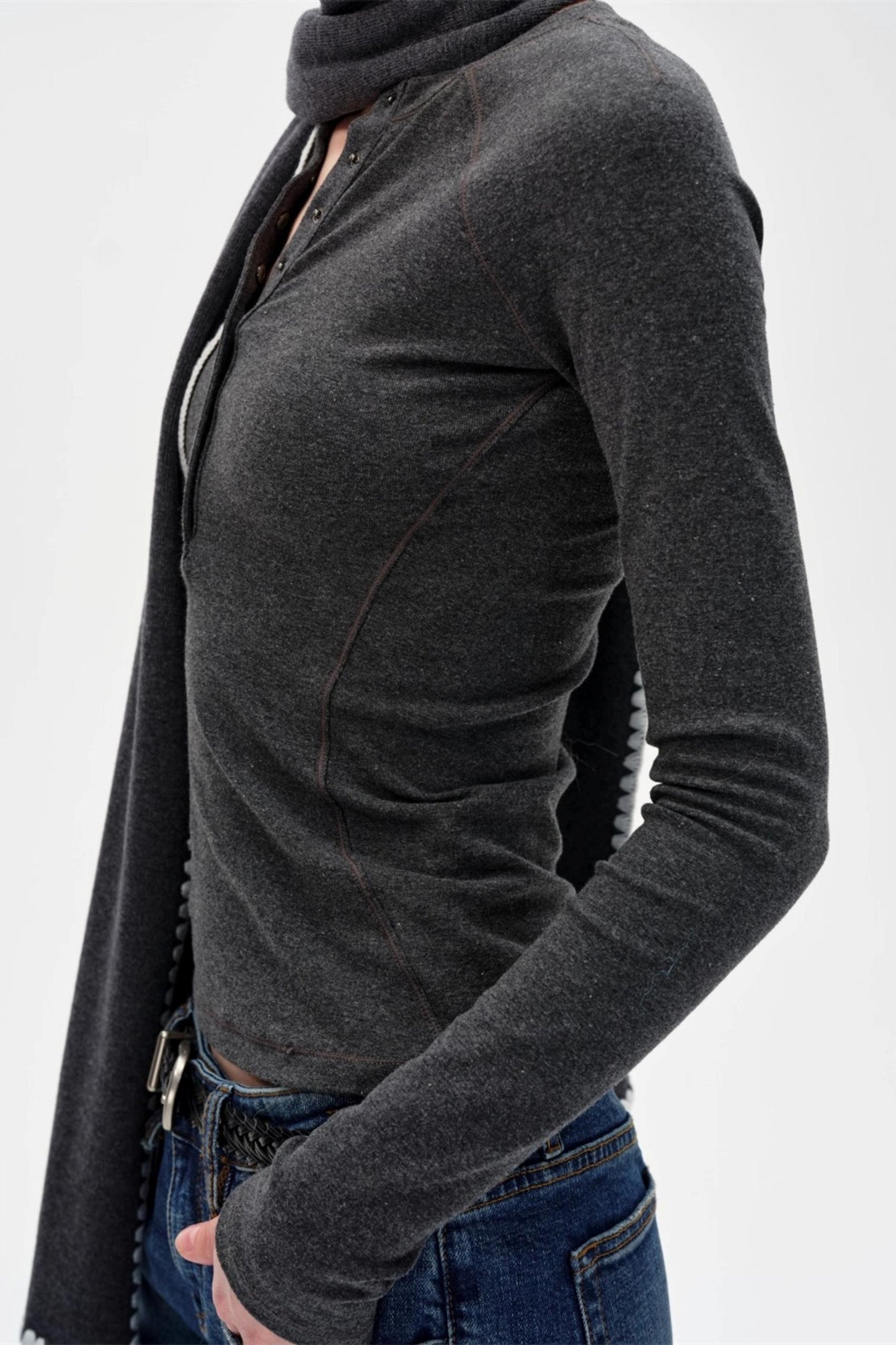 Slimming Simple Solid Color Shirt