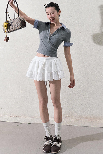 Elegant Layered Lace Skirt