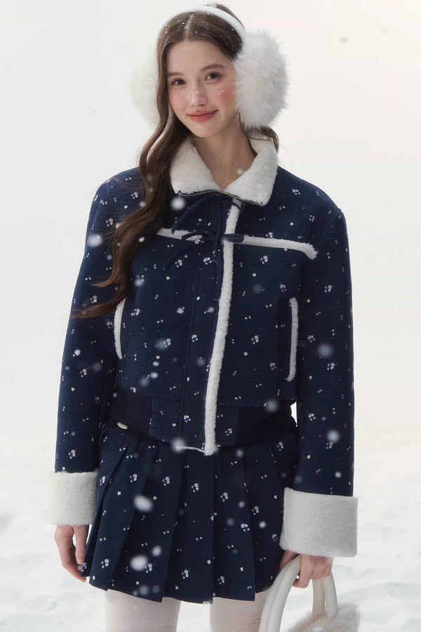 Retro Floral Patchwork Jacket Set-Up