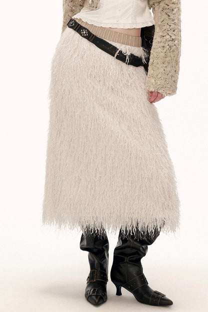 Stereo Tassel Feather Skirt