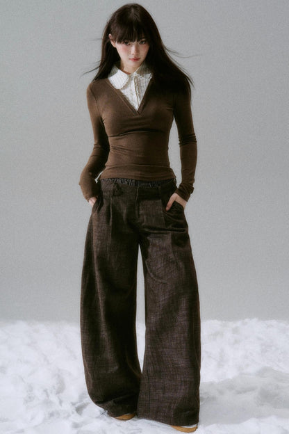 Vintage Lace Patchwork Sweater