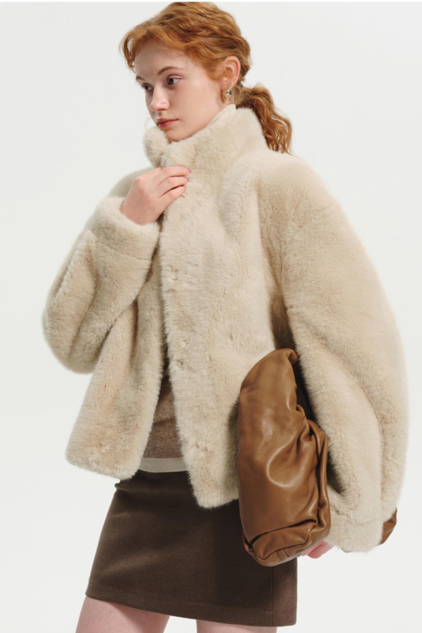 Multicolor Imitation Mink Fur Short Jacket