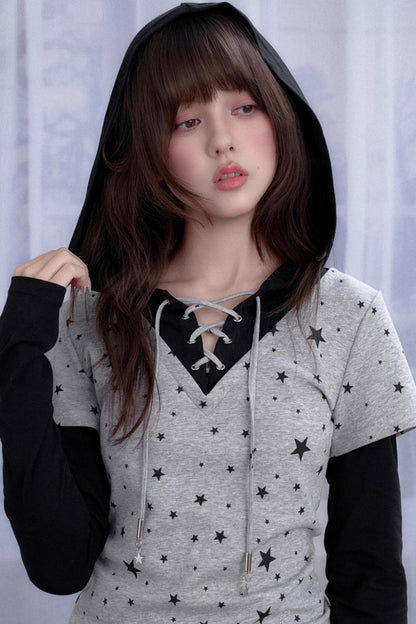 Fighting Star Hooded T-Shirt