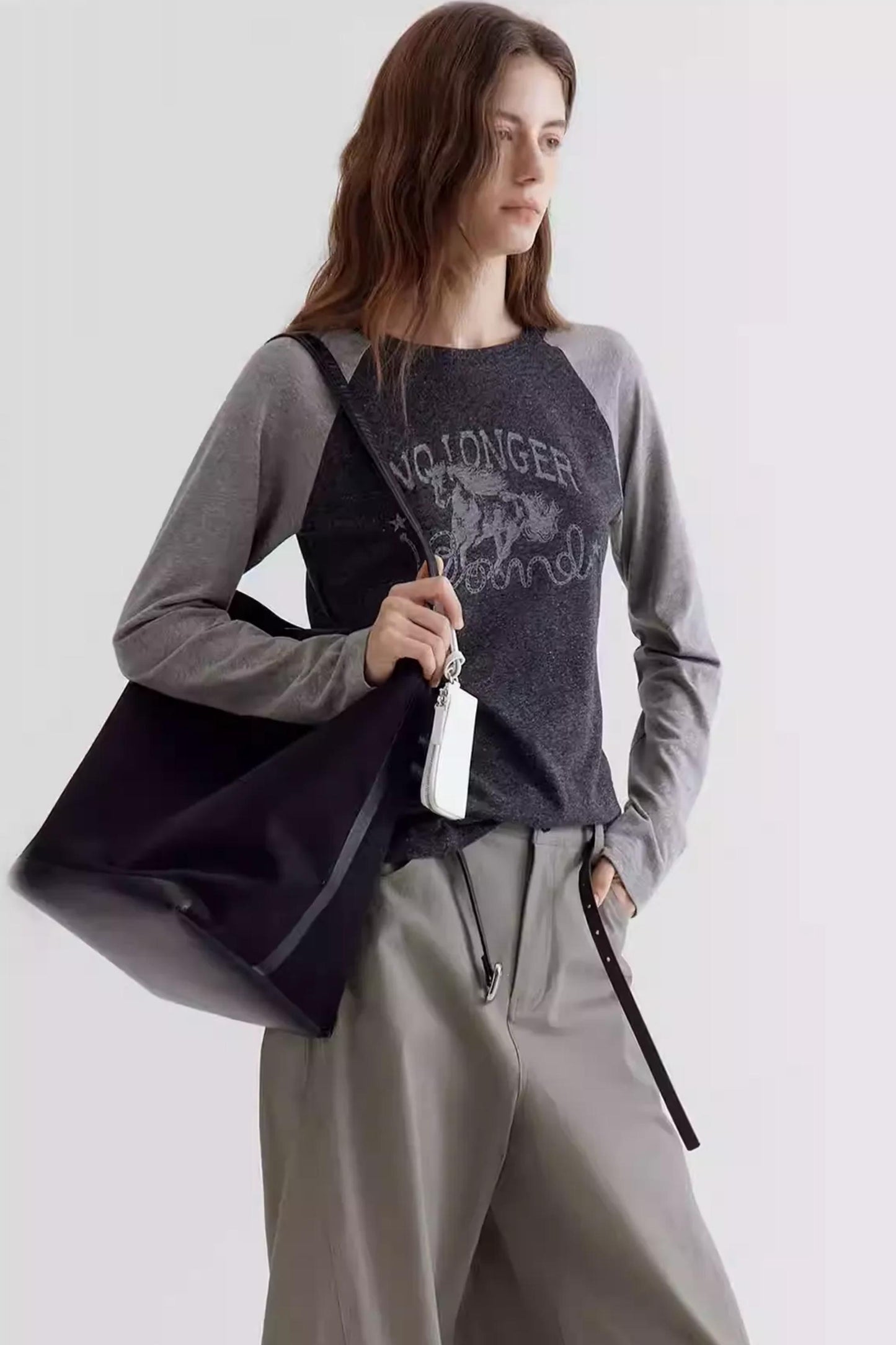 Textured Color-Blocked Raglan Top