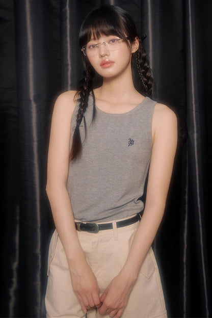 Open Front Long-Sleeved T-shirt & Vest Set-Up