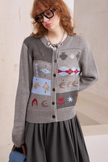 Fair Isle Slim Fit Cardigan