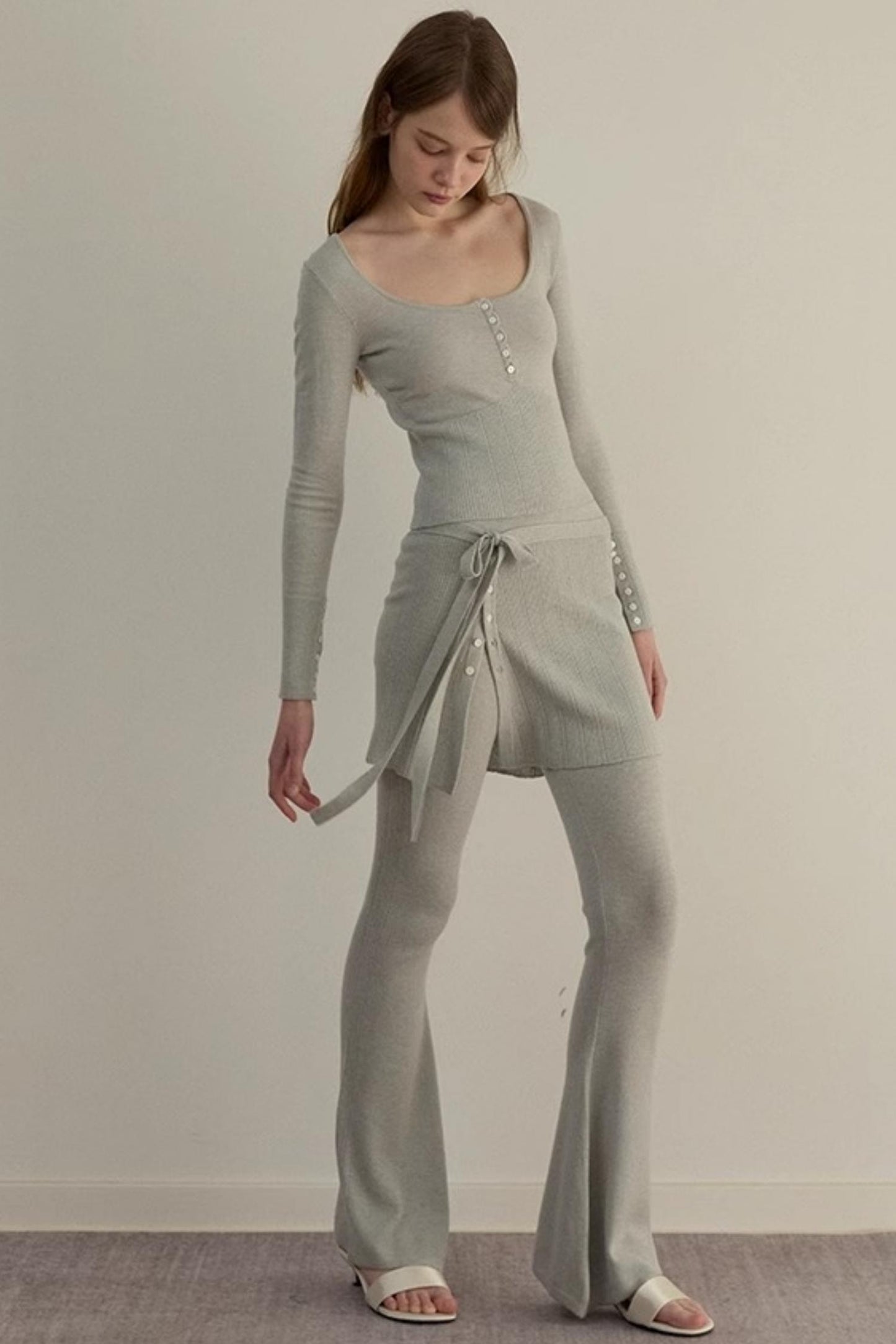 Dreamy Slim Trio Sweater Pants Set-Up