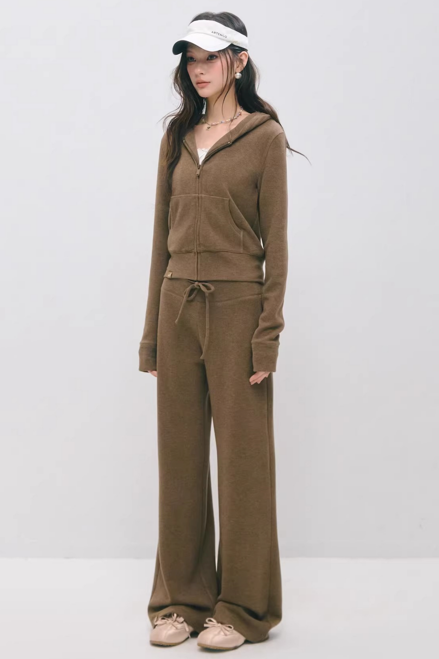 Cloud-Velvet Hooded Sweatshirt Set