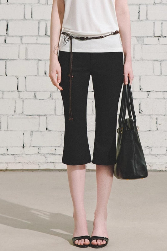 Retro Low-Waist Flare Pants