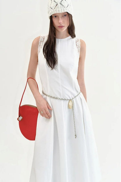 Lace Splicing A-Line Dress