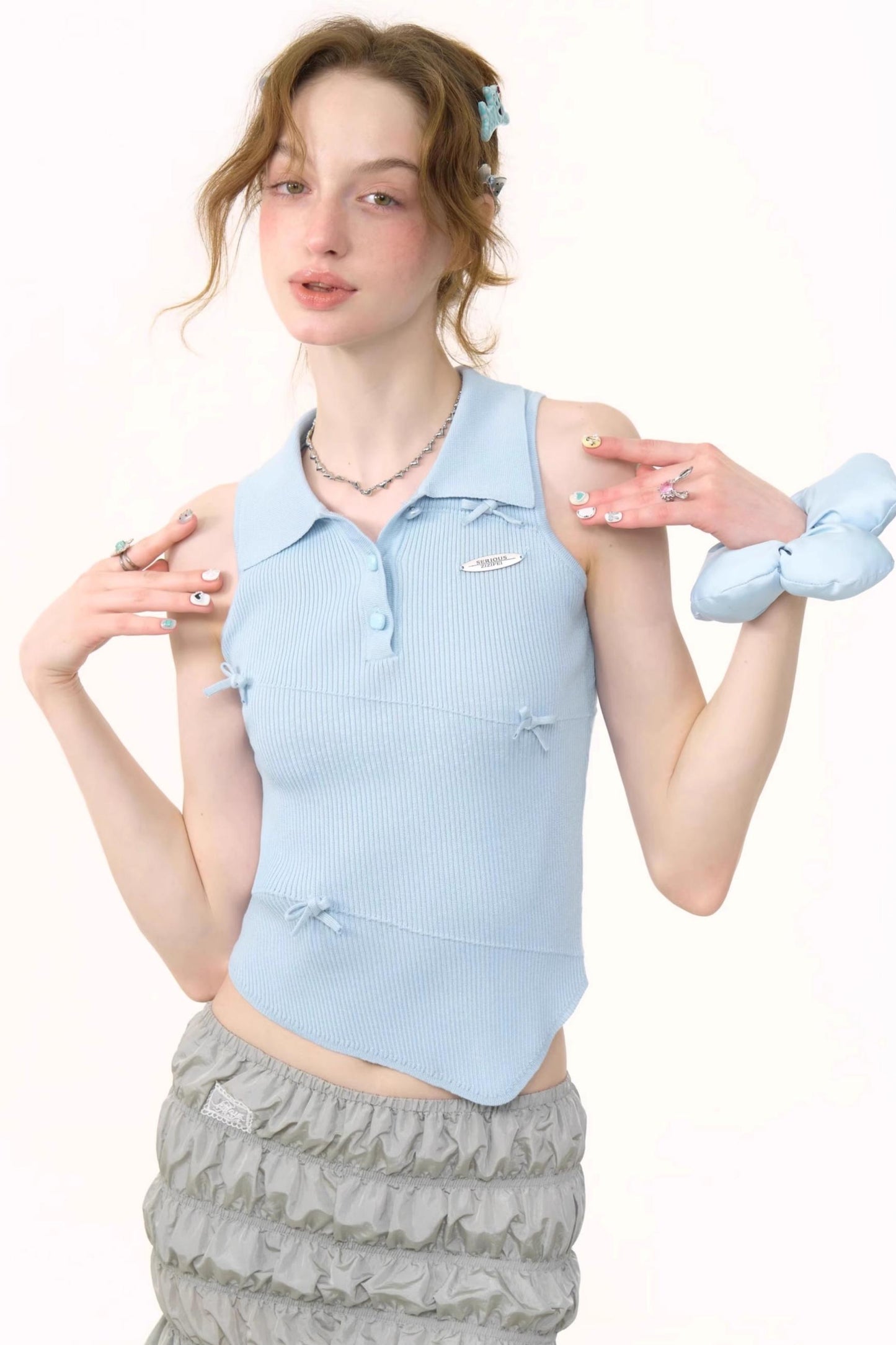 Chic Asymmetrical Polo Tank