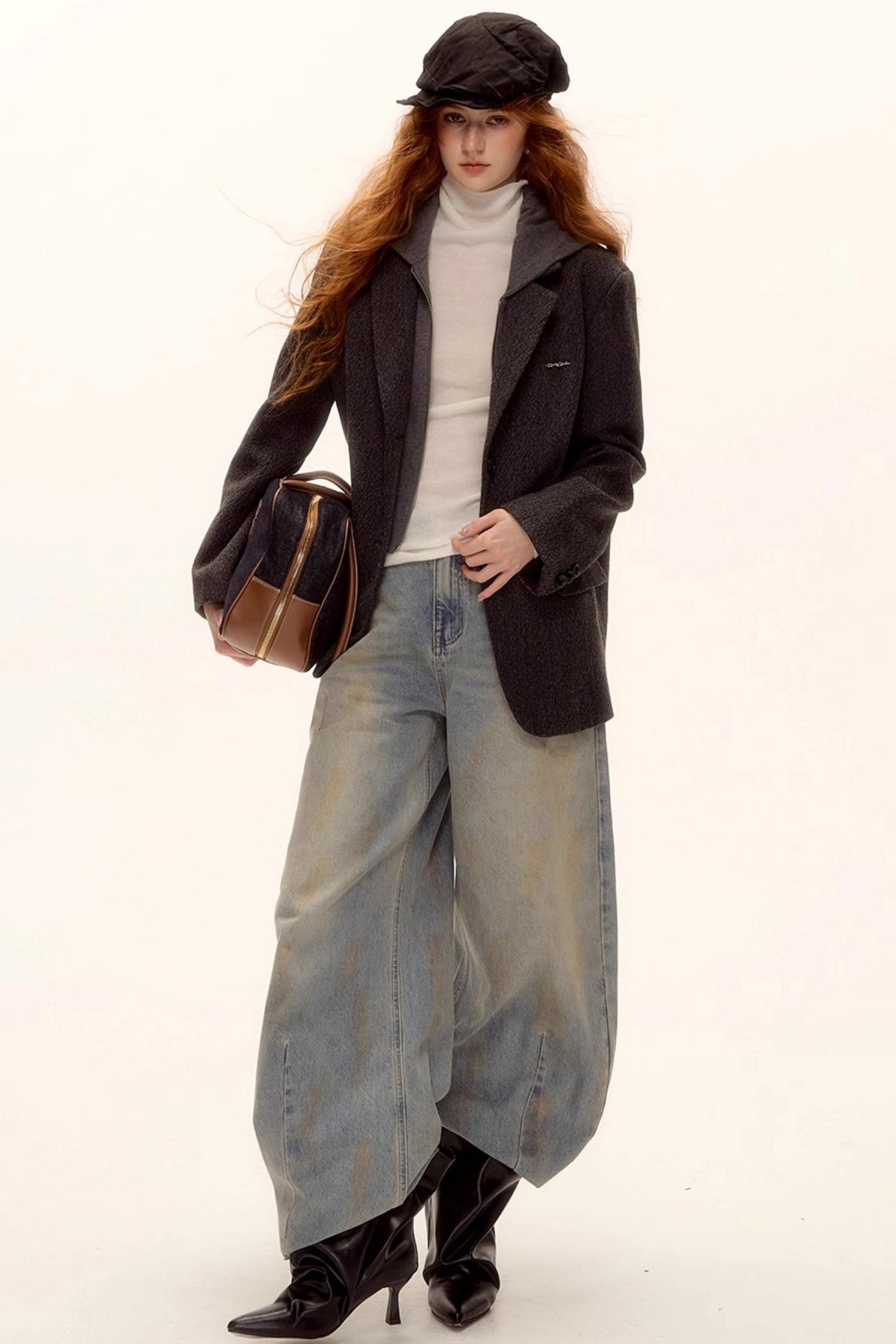 Wool-Blend Turtleneck Top