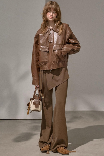 Waist Curtain Micro Flared Pants