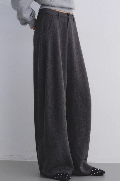 High-Waisted Drapey Suit Pants