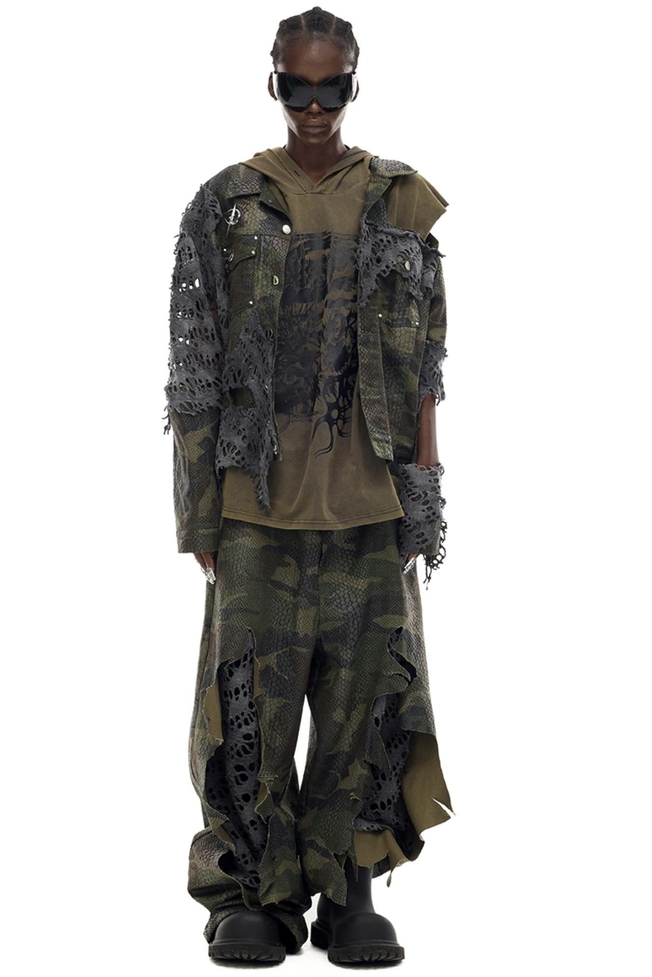 Cosmic Vortex Sleeveless Hooded Top