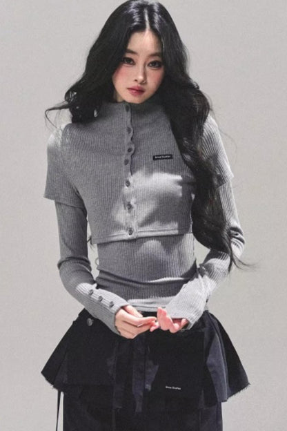 Soft Fall Knitted Top Two Piece Set