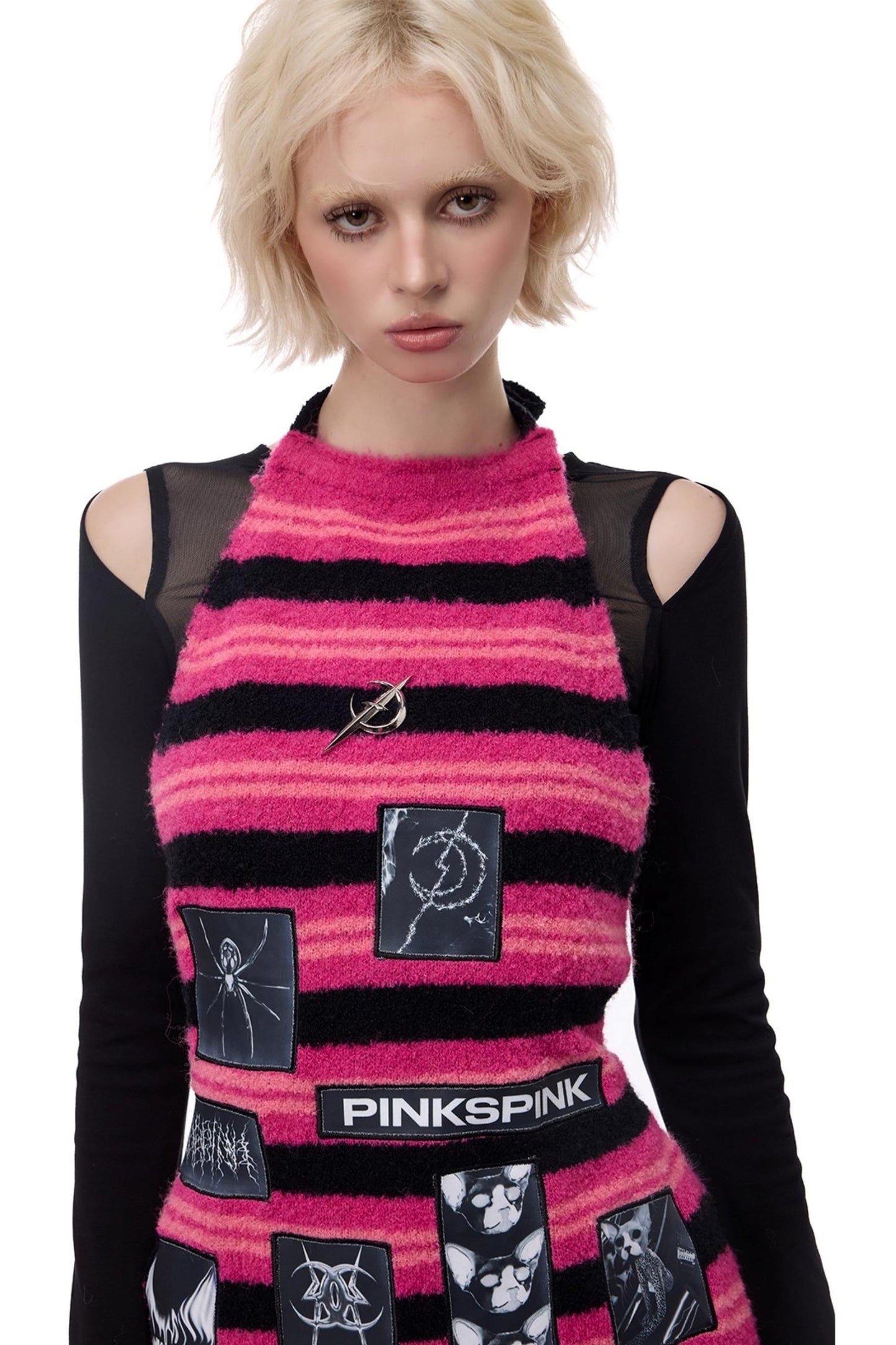 Electric Moon Knitted Apron Sweater