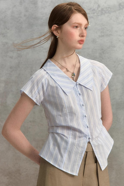 Chic Pink Striped Slim Fit Shirt