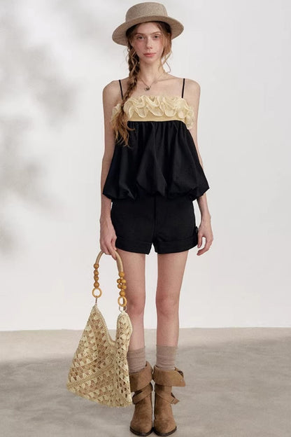 High-Waisted Black Shorts