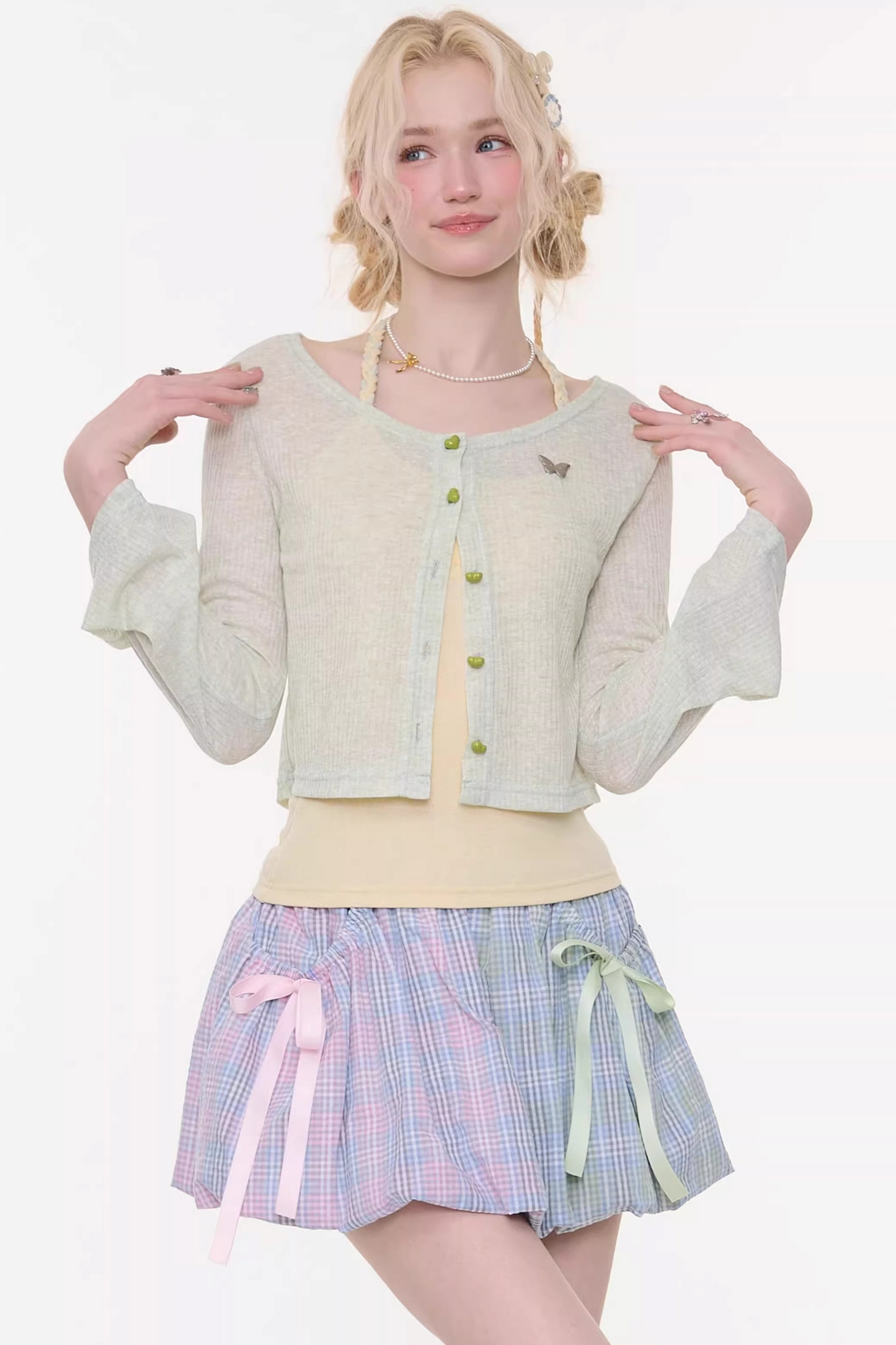 Emerald Green Knit Cardigan