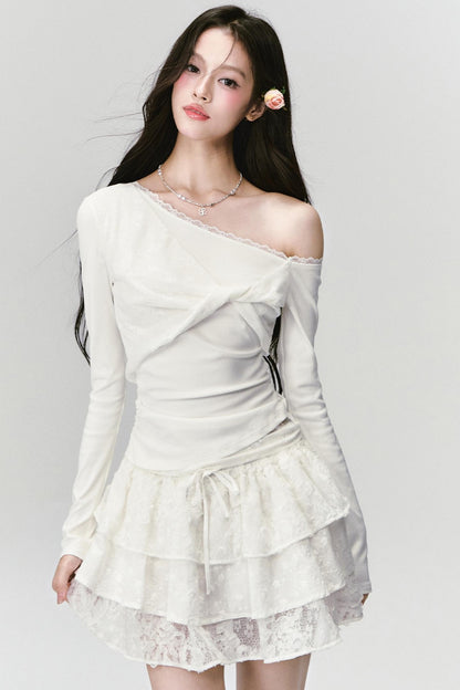 White Lace Made Shirt