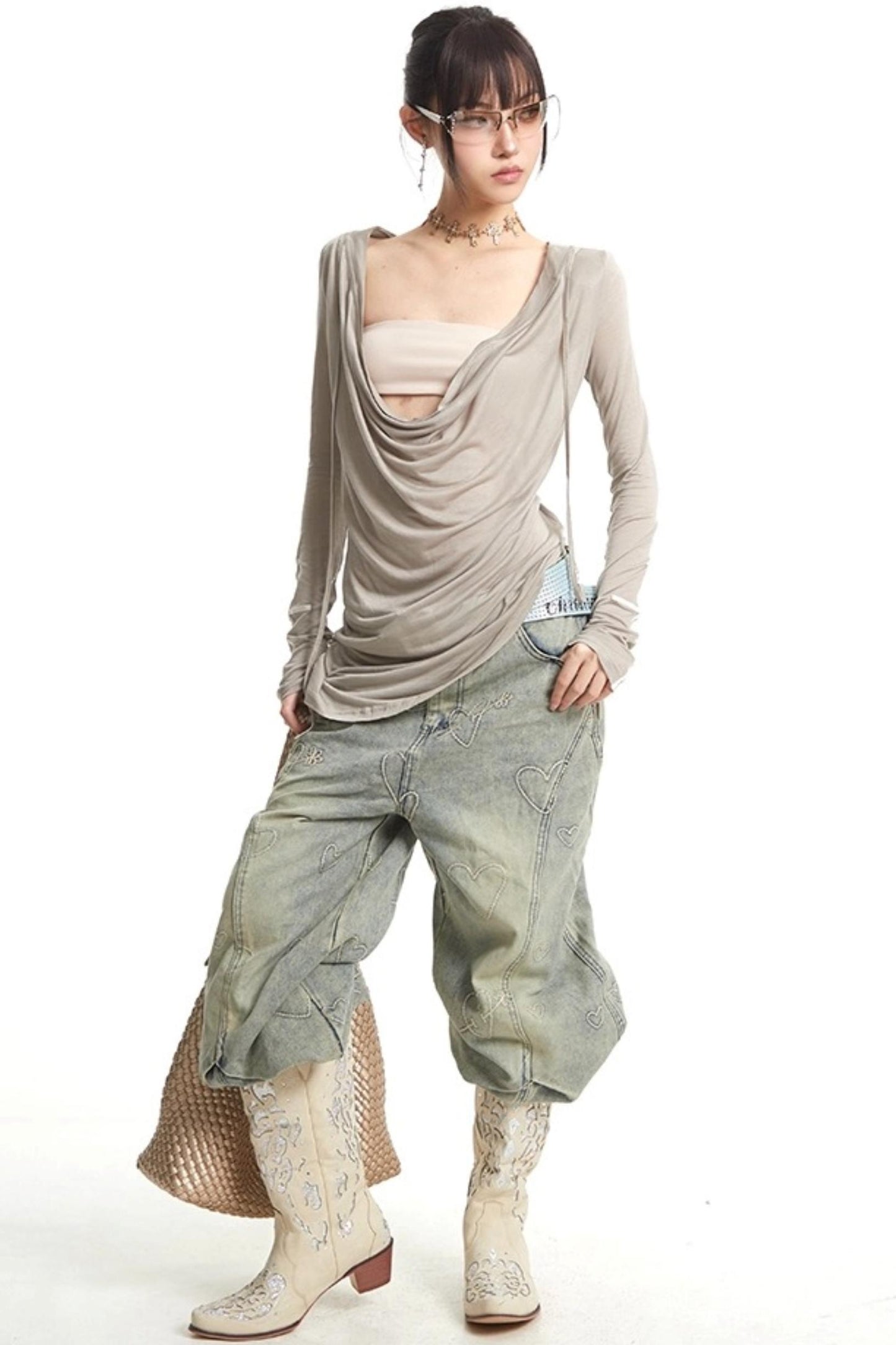 Vintage Love Wide-Leg Denim Trousers