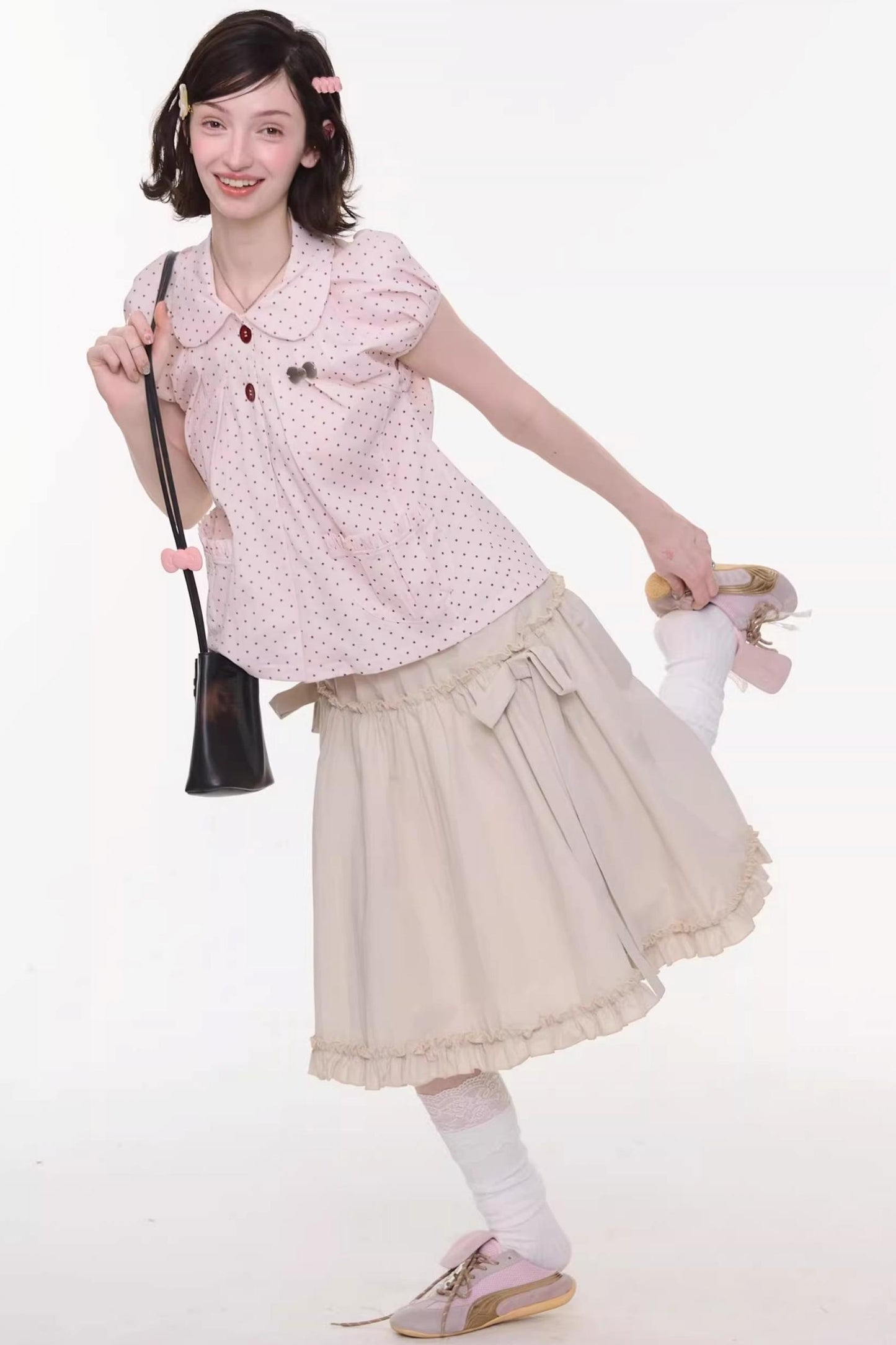 Sweet Starry Sky Polka Dot Blouse