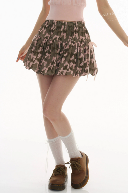 Butterfly Camouflage A-Line Skirt