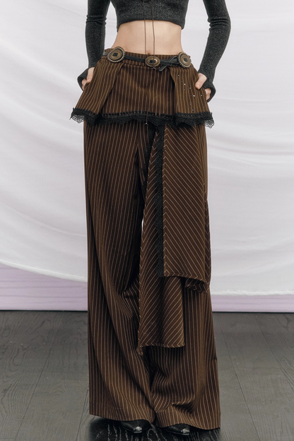 Echo Striped Lace Pants