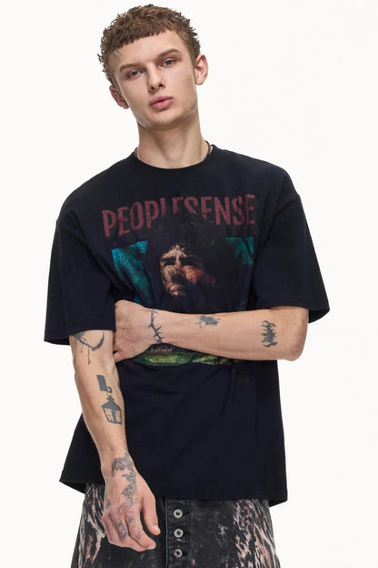 Retro Distressed Cotton Top