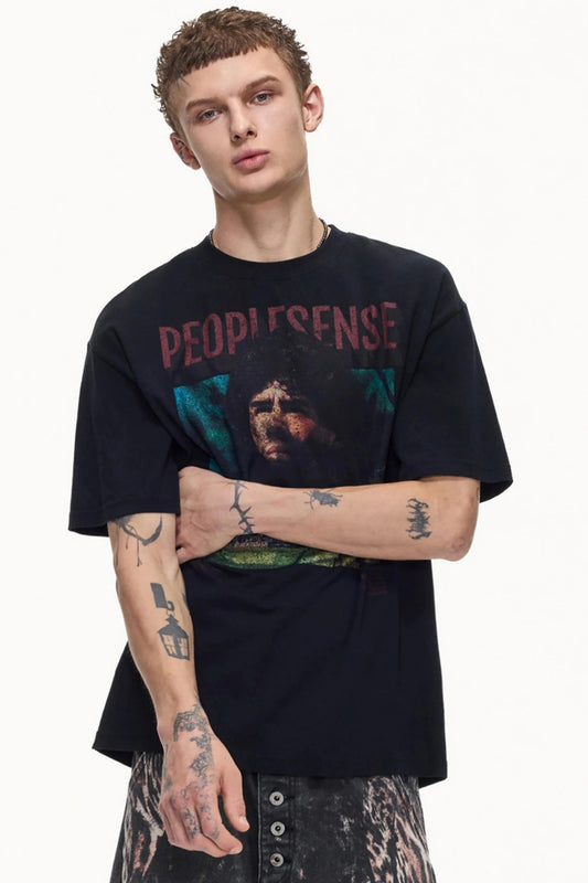Retro Distressed Cotton Top