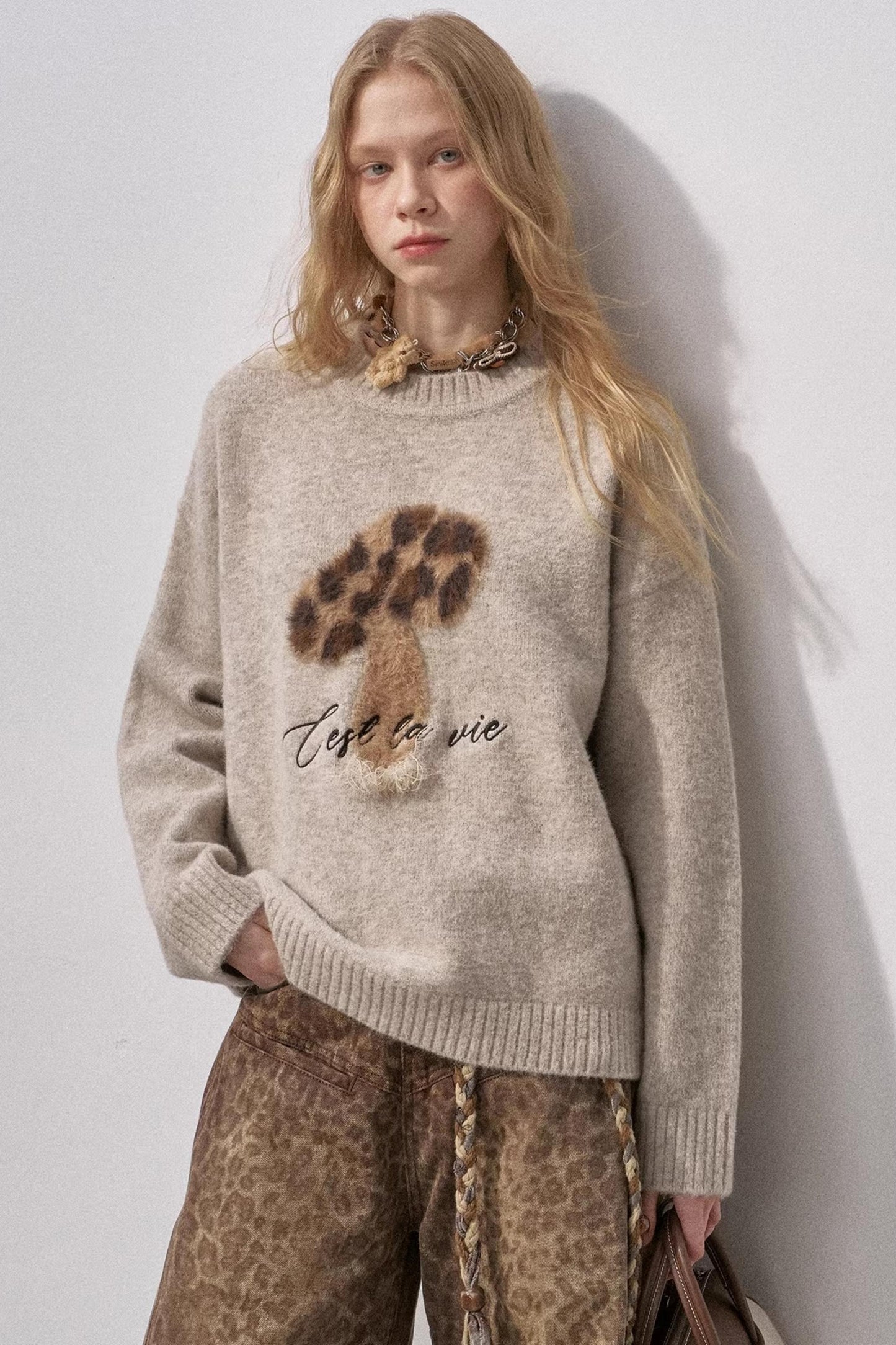 Mushroom Knit Sweater