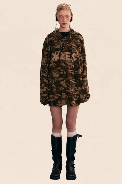 LONG SLEEVE CAMOUFLAGE HOODIE