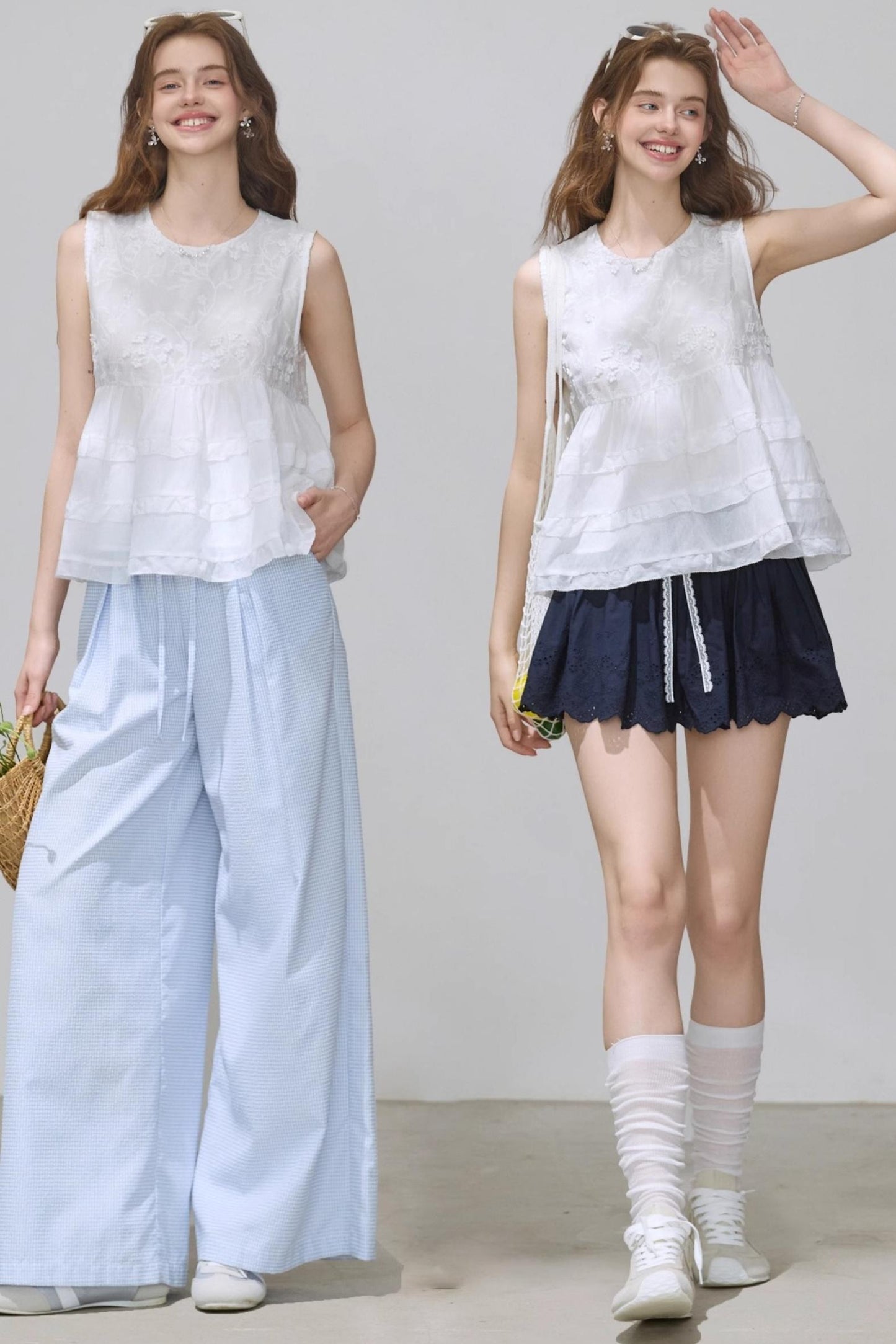 Summer White Embroidered Top