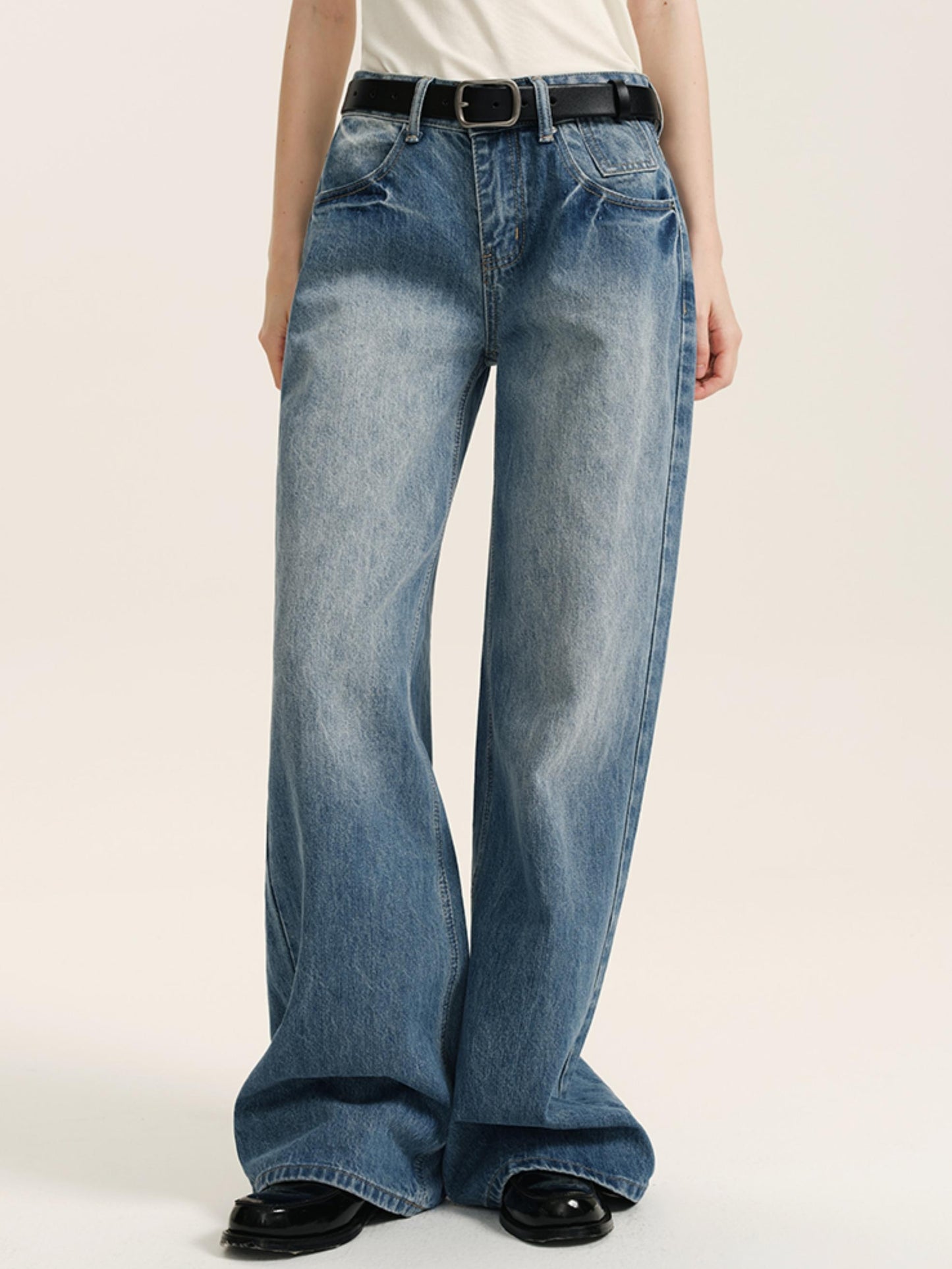 Light Blue Retro Mop Jeans