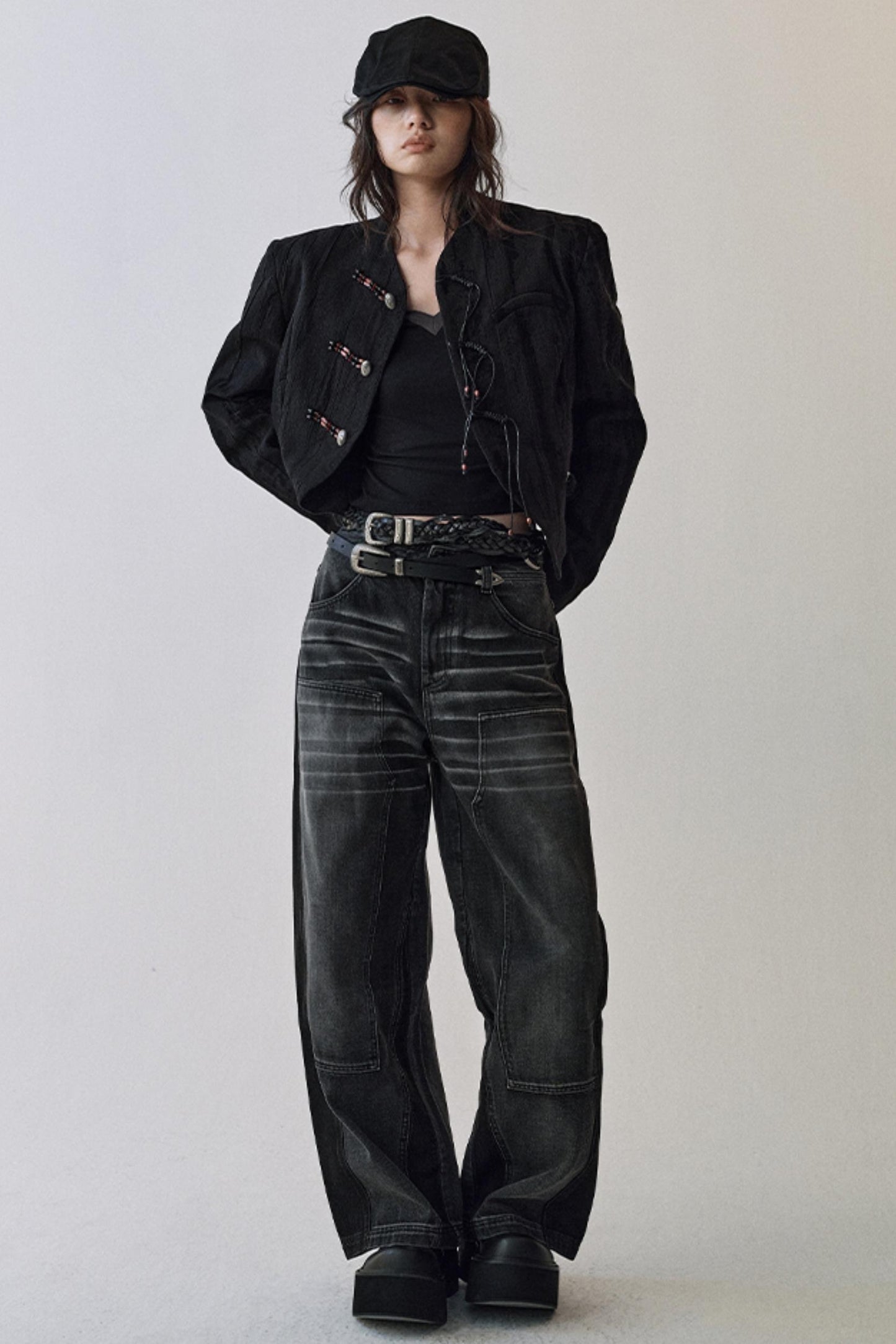 Whispers Gray Washed Jeans Pants