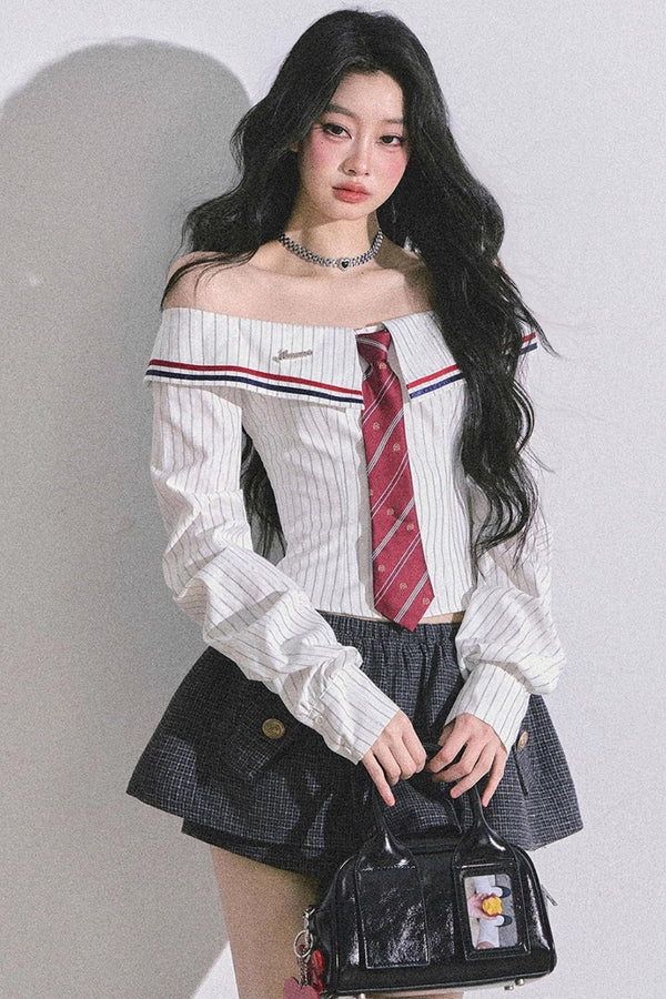 Slimming Striped Waist Top