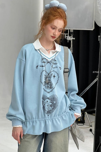 Vintage V-Neck Sweatshirt