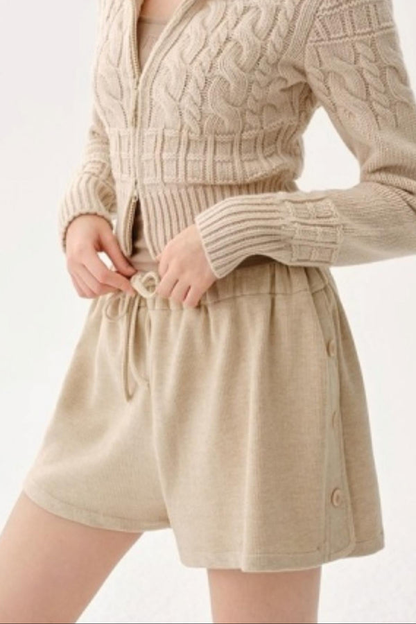 Pantalones cortos de punto de pana