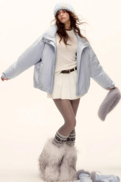 Mohair Pleated Culottes Skirt