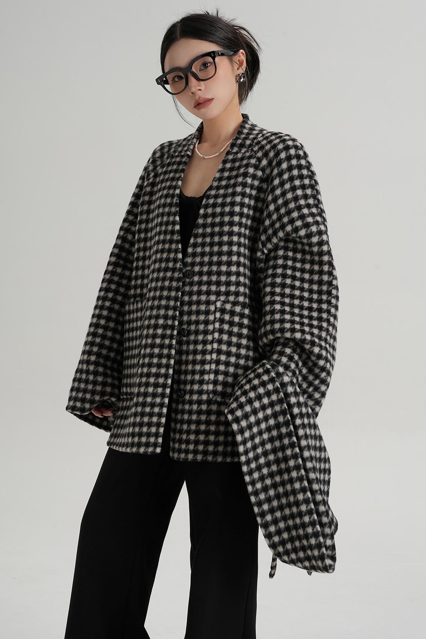 Plaid Wool Coat