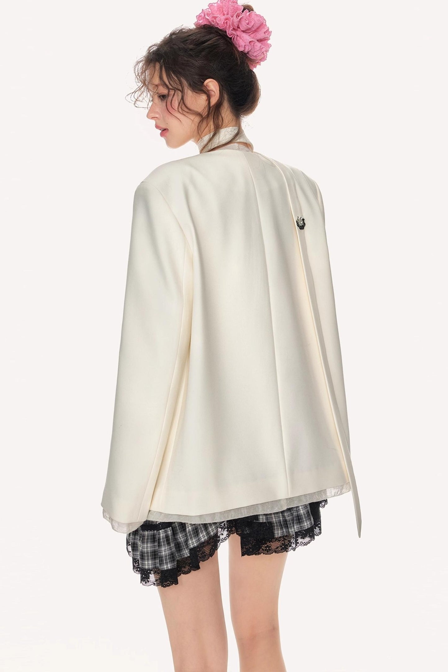 Shoulder Padded Streamline Blazer