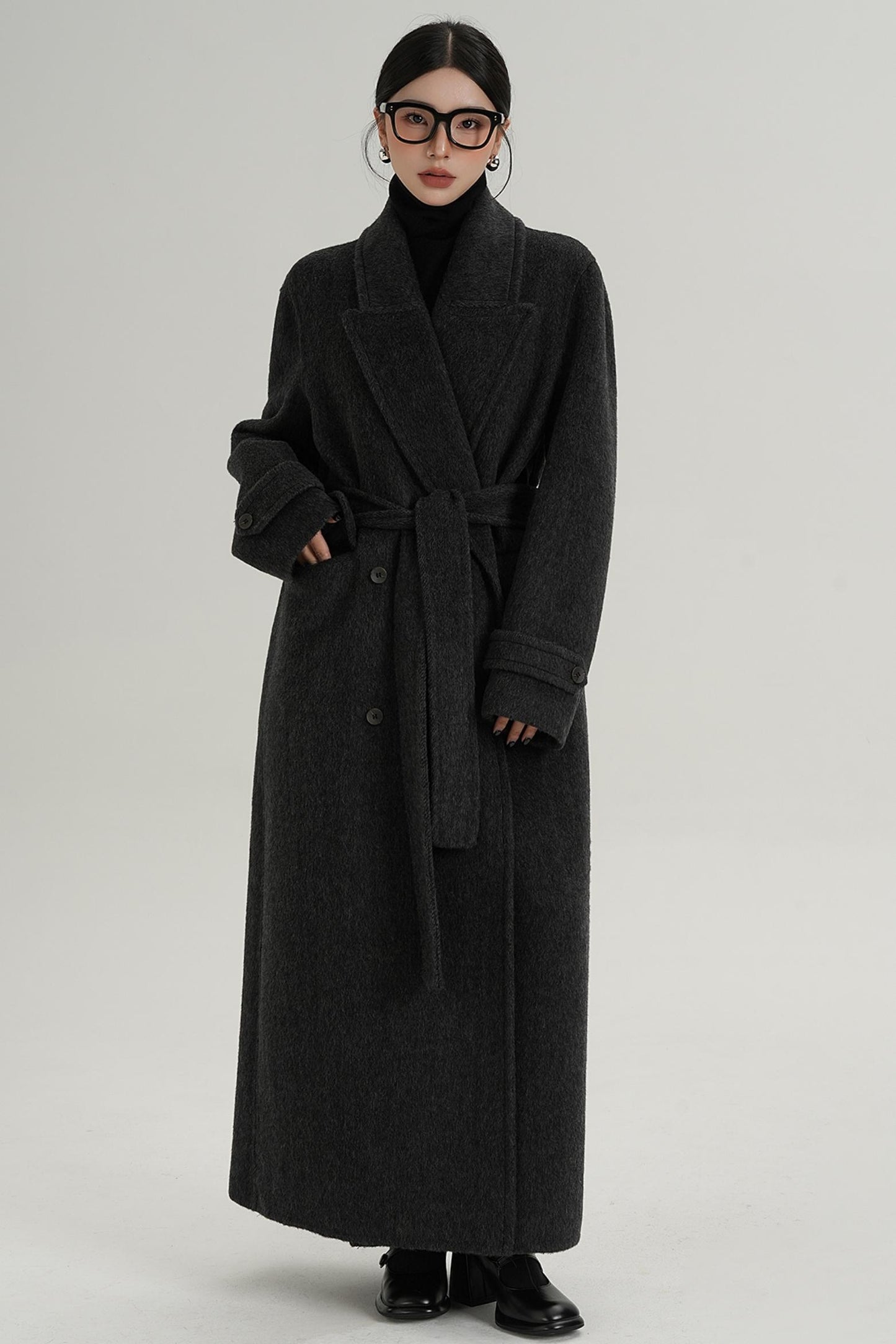 Woolen Long Silhouette Dress