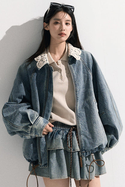 Vintage Braided Denim Jacket Set-Up