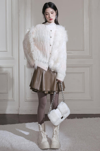 Cedar Milk Eco-Friendly Fur Vest