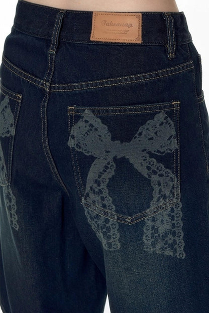 Nap Bow Denim Pants
