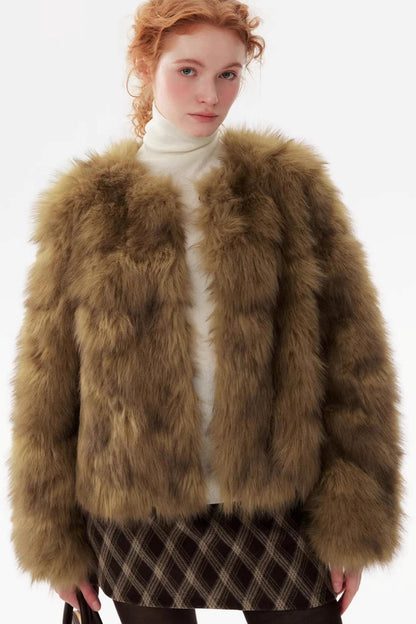 Pine-Soft Velvet Fur Coat